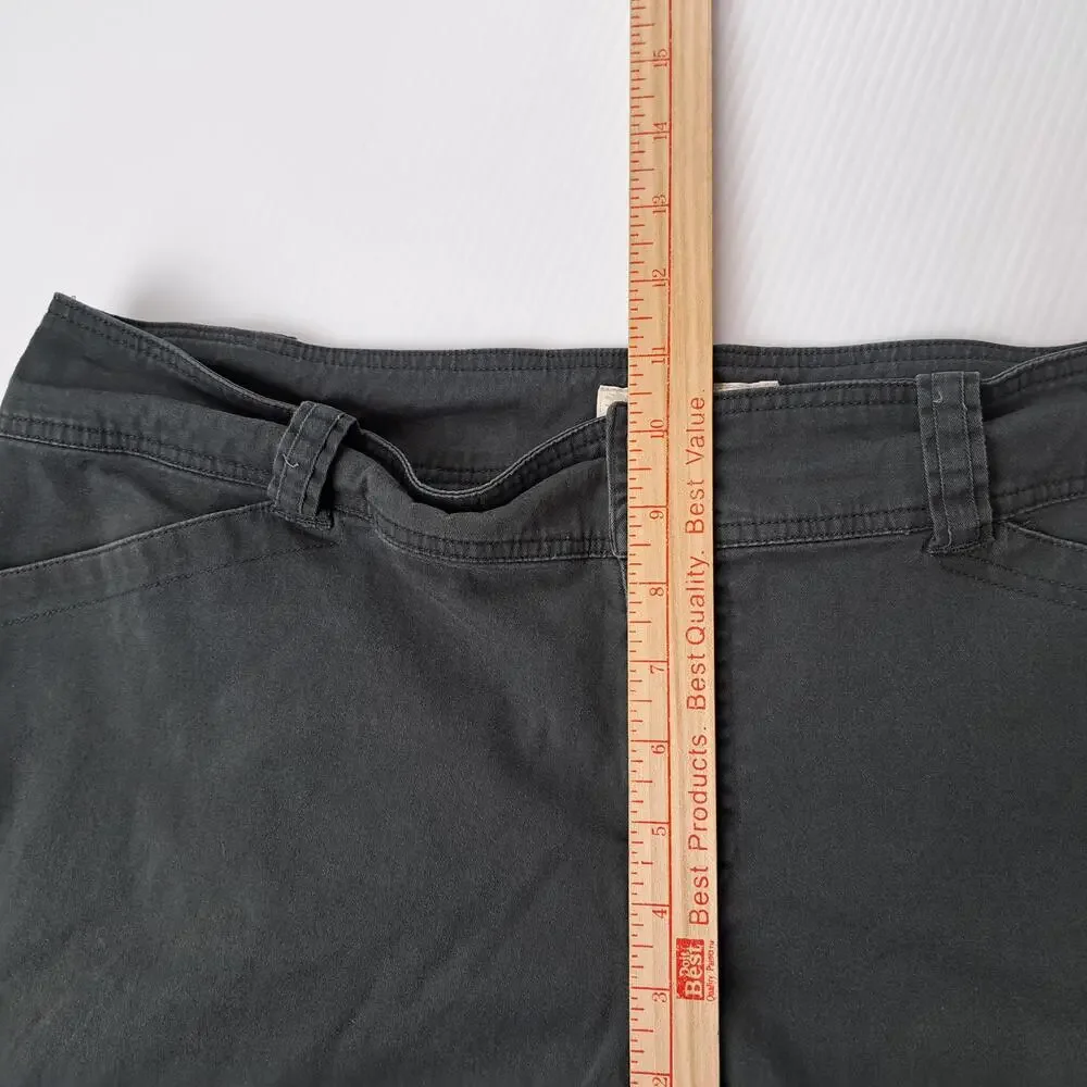 Crazy Shirts Shorts Womens 14 Gray Chino Twill Stretch 9